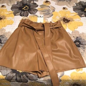 Faux Leather Shorts